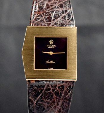 Rolex Cellini King Midas 18K Yellow Gold Burgundy Dial 4017 (SOLD) - The Vintage Concept