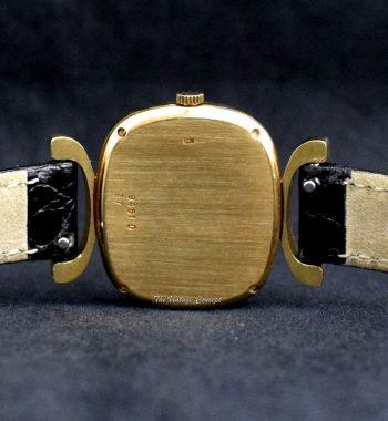 Piaget 18K YG Integral Lugs Lapis Dial 9451D Manual Wind Watch - The Vintage Concept