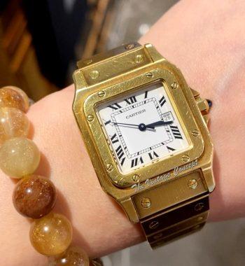 Cartier 18K Yellow Gold Santos Or Massif Automatic 2960 w/ Bracelet - The Vintage Concept