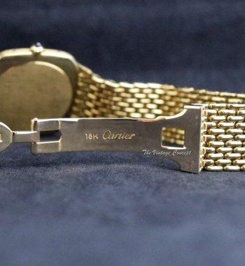 Cartier 18K Yellow Gold Trianon Ultra Thin Paris Dial Large Size 96055 w/ Bracelet - The Vintage Concept