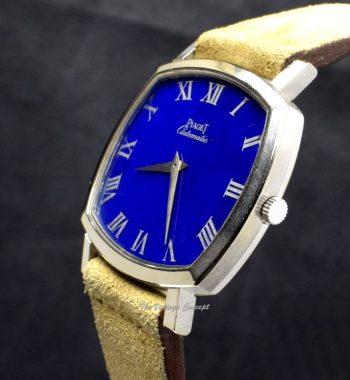 Piaget 18K White Gold Black Tie-Emperador Lapis Dial 12406 Automatic - The Vintage Concept