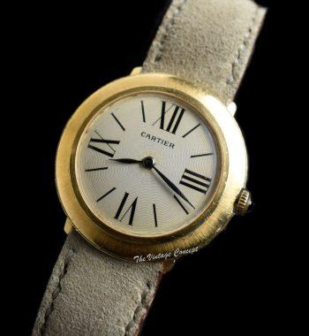 Vintage Cartier 32mm 18K Yellow Gold Timeless Elegance Manual Wind