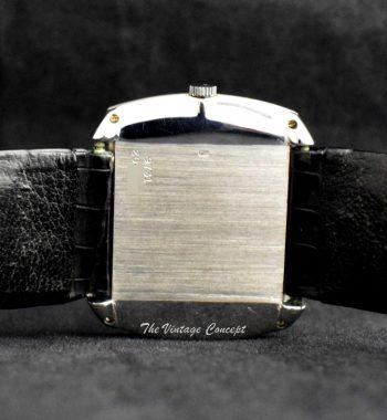 Piaget 18K White Gold Cushion Rectangular Blue Sapphire Indexes 9731 Manual Wind - The Vintage Concept