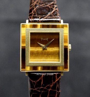 Piaget Altiplano 18K Yellow Gold Tiger Eye Dial and Bezel Manual Wind 9200 (SOLD) - The Vintage Concept