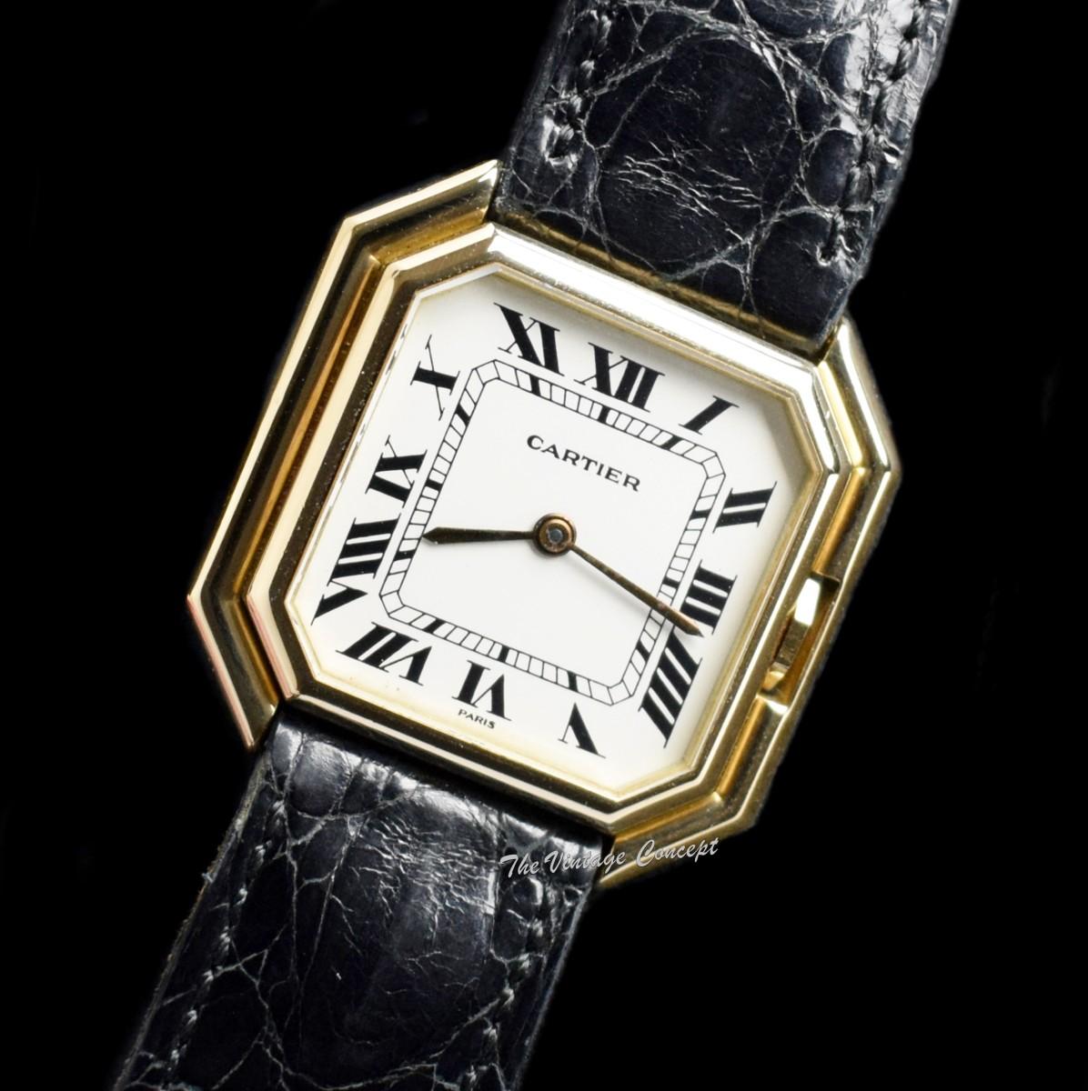 Cartier 18K Yellow Gold Jumbo Ceinture Paris Dial Automatic 17001 (SOLD)