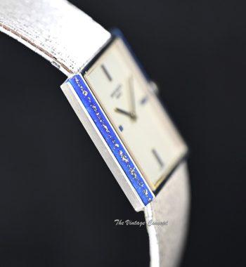 Patek Philippe Gondolo 18K White Gold Silver Dial Lapis Bezel 3578/1 Manual Wind - The Vintage Concept