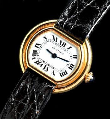 Cartier 18K Yellow Gold Ellipse Paris Dial Manual Wind 67081 w/ Original Guarantee