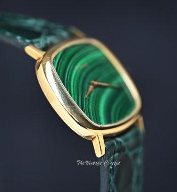 Piaget 18K Yellow Gold Cushion Malachite Stone Dial Manual Wind 9453 - The Vintage Concept