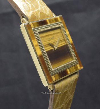 Piaget Altiplano 18K Yellow Gold Tiger Eye Dial 9200 w/750 Butterfly Buckle - The Vintage Concept