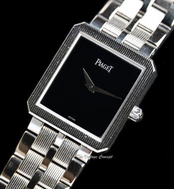 Piaget 18K White Gold Onyx Dial Quartz 50154 M601D (Box Set)