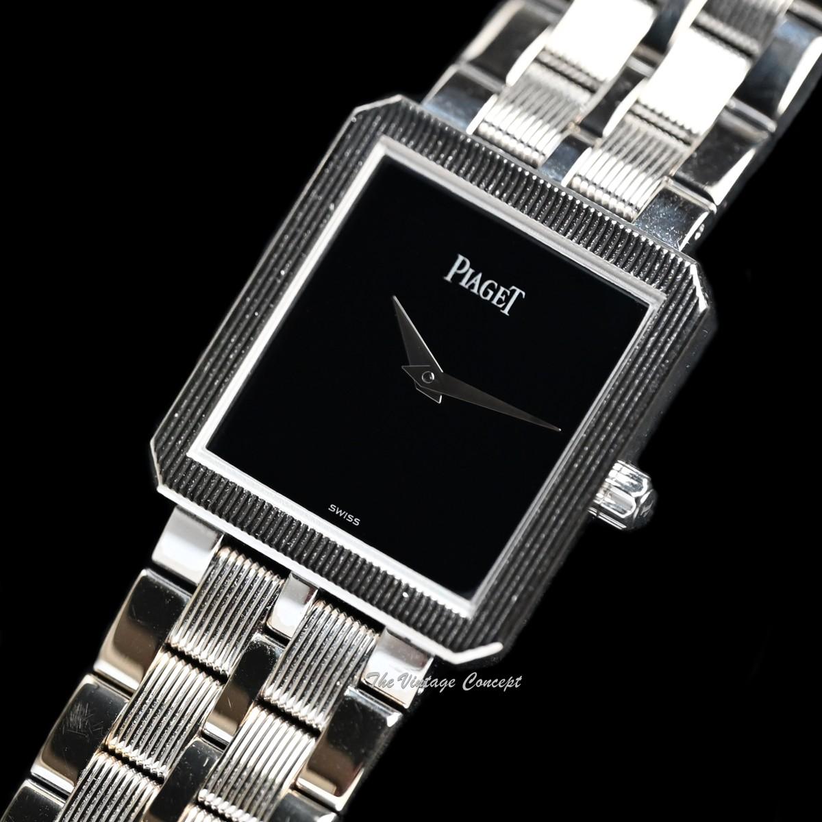 Piaget 18K White Gold Onyx Dial Quartz 50154 M601D (Box Set)