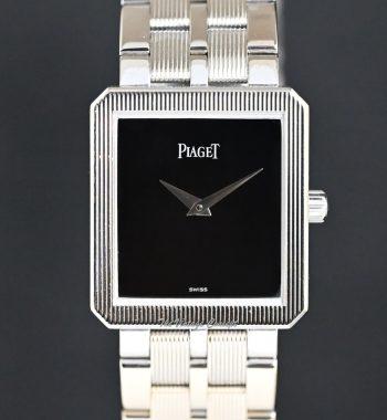 Piaget 18K White Gold Onyx Dial Quartz 50154 M601D (Box Set) - The Vintage Concept