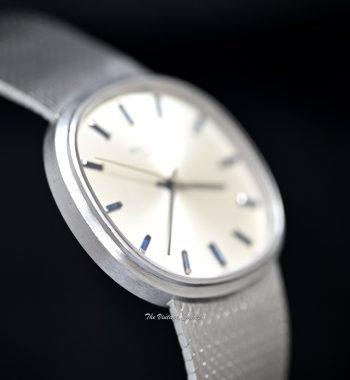 Patek Philippe 18K White Gold Ellipse w/Blue Sapphire Indexes 3586 (SOLD) - The Vintage Concept