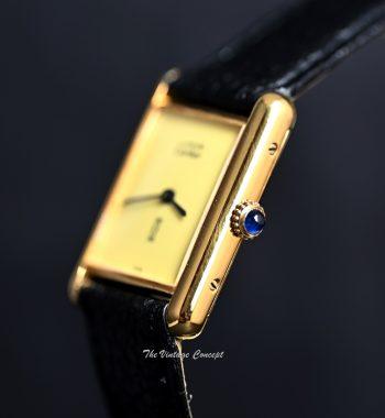 Must De Cartier Vermeil Gold Plated Silver Creamy Dial Manual Wind - The Vintage Concept