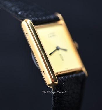 Must De Cartier Vermeil Gold Plated Silver Creamy Dial Manual Wind - The Vintage Concept