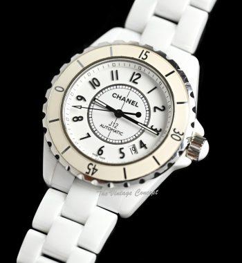 Chanel 38mm White J12 Highly Resistant Ceramic Automatic Watch