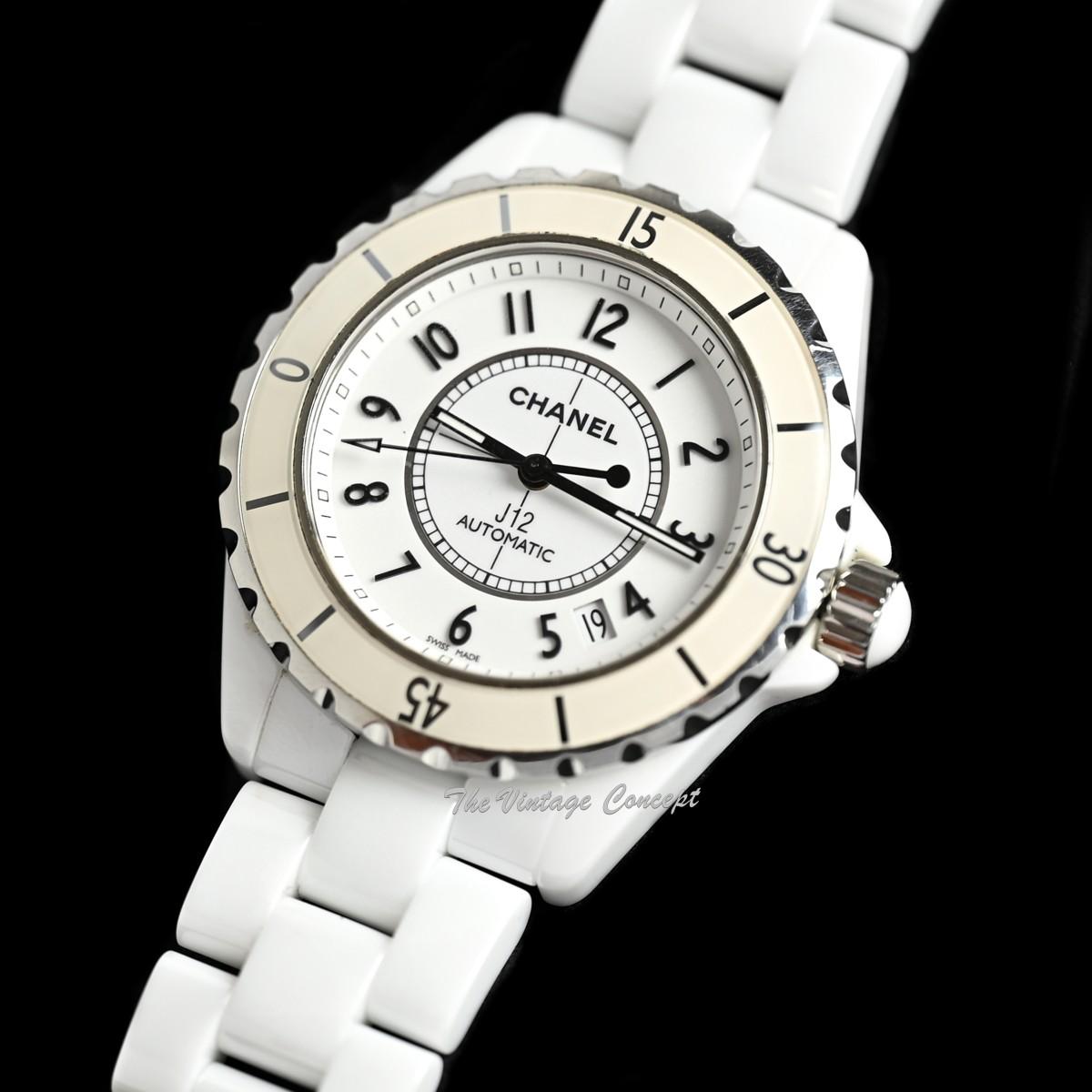 Chanel 38mm White J12 Highly Resistant Ceramic Automatic Watch