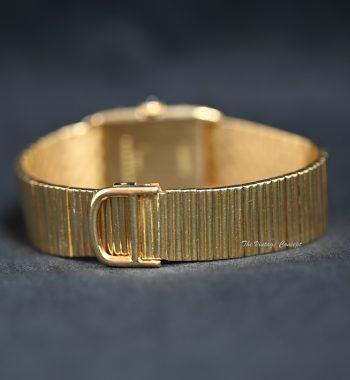 Cartier 18K Yellow Gold Tank Arrondie Paris 96041 w/750 Integrated Bracelet - The Vintage Concept