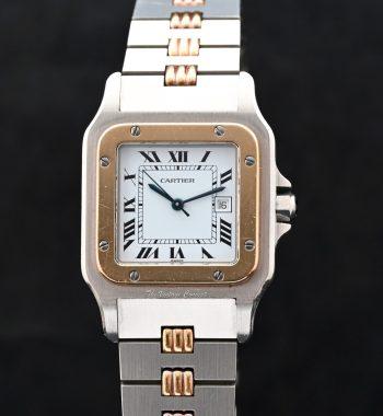 Cartier Large Two-Tone 18K Yellow Gold & Stainless Steel Santos Automatic 2961 - The Vintage Concept