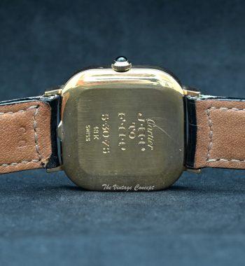 Rare Vintage Cartier 18K Yellow Gold Jumbo Cushion Case Swiss Dial Manual Wind (SOLD) - The Vintage Concept