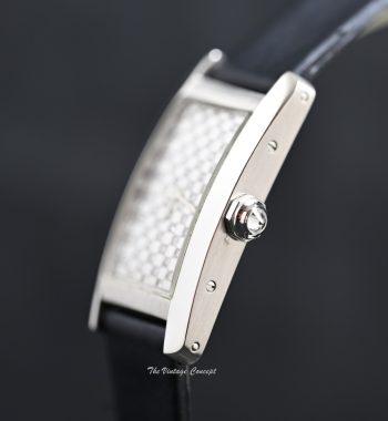 Cartier Tank Americaine 18K WG Diamond Pave Dial Quartz Ref. 2489 - The Vintage Concept