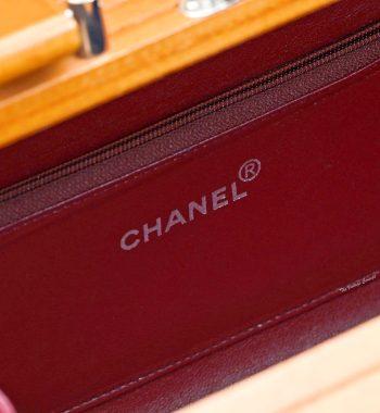 Vintage Chanel Brown Wooden Trunk Cruise Handbag Limited to 100 VIP Clients from 1994 (SOLD) - The Vintage Concept