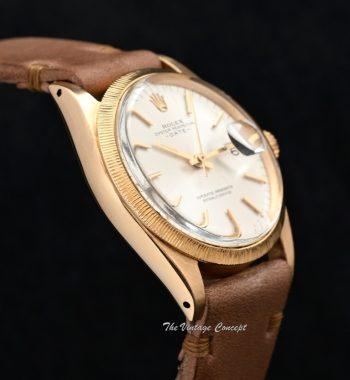 Rolex 18K YG Oyster Perpetual Date Silver Dial 1507 - The Vintage Concept