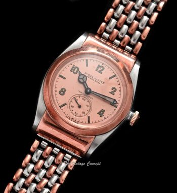 Rolex Bubbleback Ref. 3064 18K Rose Gold & Steel Hooded Pink Gold Dial w/Original Bracelet