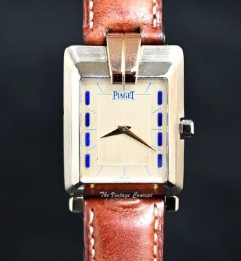 Piaget 18K Two Tone Cream Dial Manual Wind Polo Watch Ref 91100 - The Vintage Concept