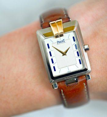 Piaget 18K Two Tone Cream Dial Manual Wind Polo Watch Ref 91100 - The Vintage Concept